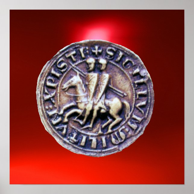 Pôster SELLO DOS TEMPLÁRIOS gema vermelha (Frente)