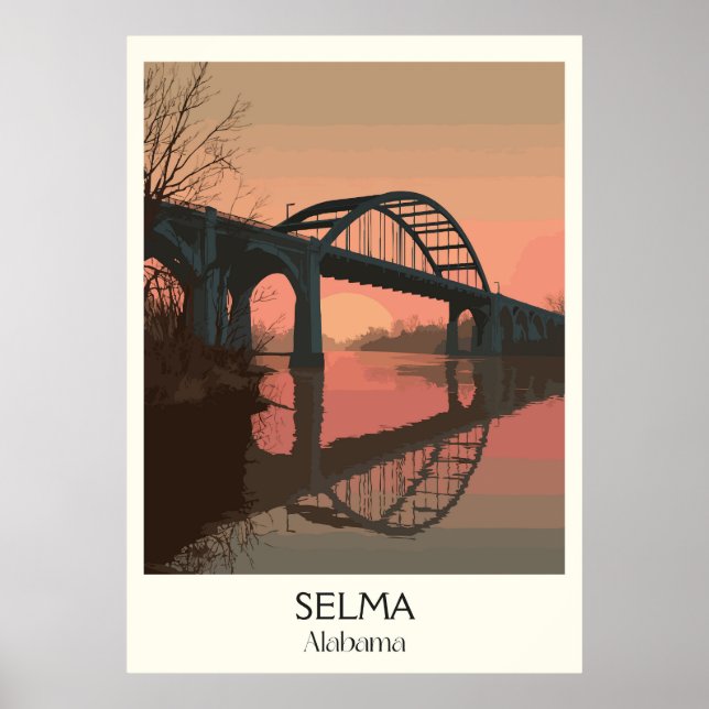 Poster Selma Alabama Edmund Pettus Bridge (Frente)