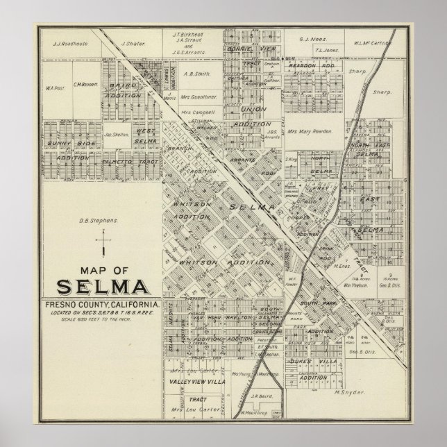 Poster Selma, Califórnia (Frente)