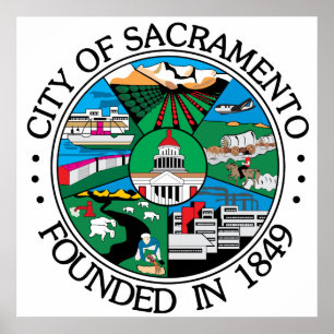 Pôster Selo da cidade de Sacramento