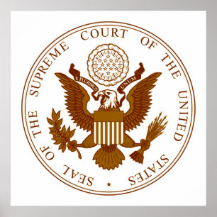 Pôster Selo da corte suprema dos Estados Unidos