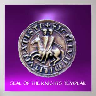 Pôster SELO DA Gema KNIGHTS TEMPLAR, púrpura