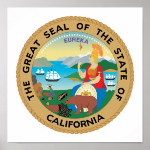 Pôster Selo Estadual da Califórnia