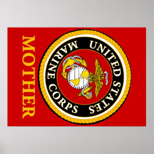 Pôster Selo oficial marinho dos E.U. - mãe