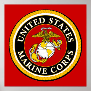 Pôster Selo oficial marinho dos EUA