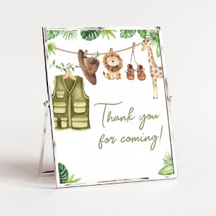 Poster Selva de Safari Tropical Obrigado por vir