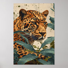 Poster Selva Leopard: Vintage