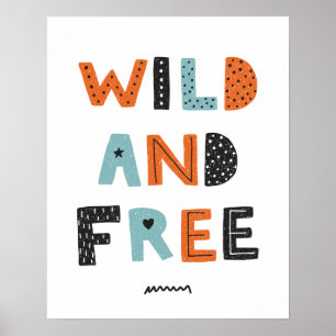 Poster Selvagem e Livre   Letras Garatuja