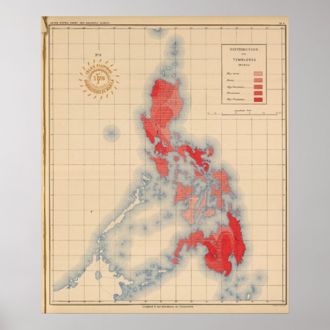 Pôster Sem 6 Sinais de Distribuição de Temblores (Frente)