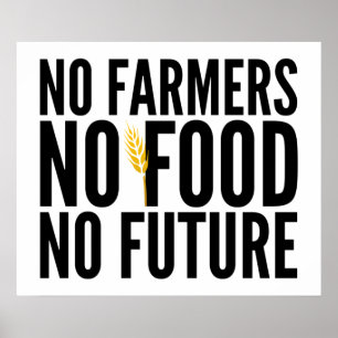 Poster Sem agricultores Sem Comida Sem Futuro - Apoiar a