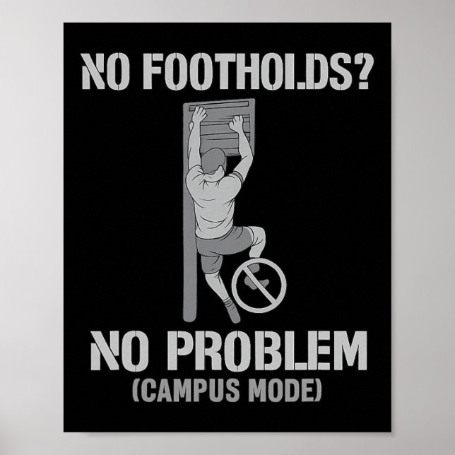 Poster Sem apoios, sem problemas. Desenho de escalada no  (Frente)