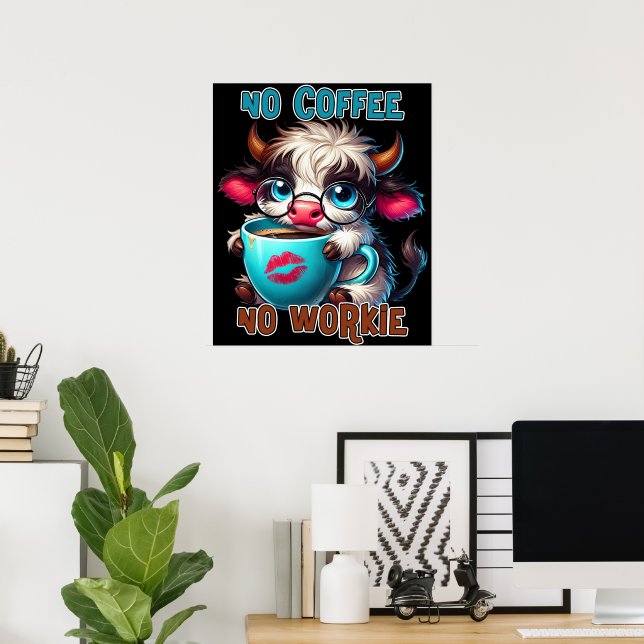 Poster Sem Café Não Funciona  (Escritório em casa)