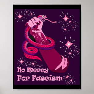 Poster Sem Compaixão Para Fascismo 2025 Girly Pop Edition