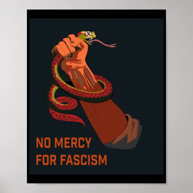 Poster Sem Compaixão Para O Fascismo Edição De 2025 (Frente)