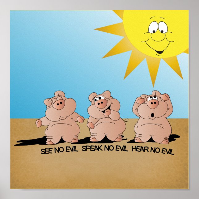 Poster Sem 🐷 de porcos bonitos de Mau (Frente)