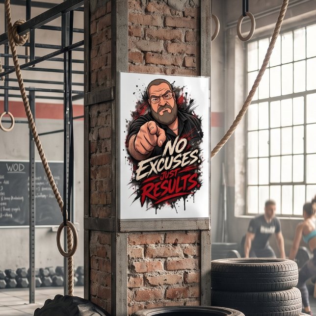 Poster Sem Desculpas. Apenas Resultados. (Criador carregado)