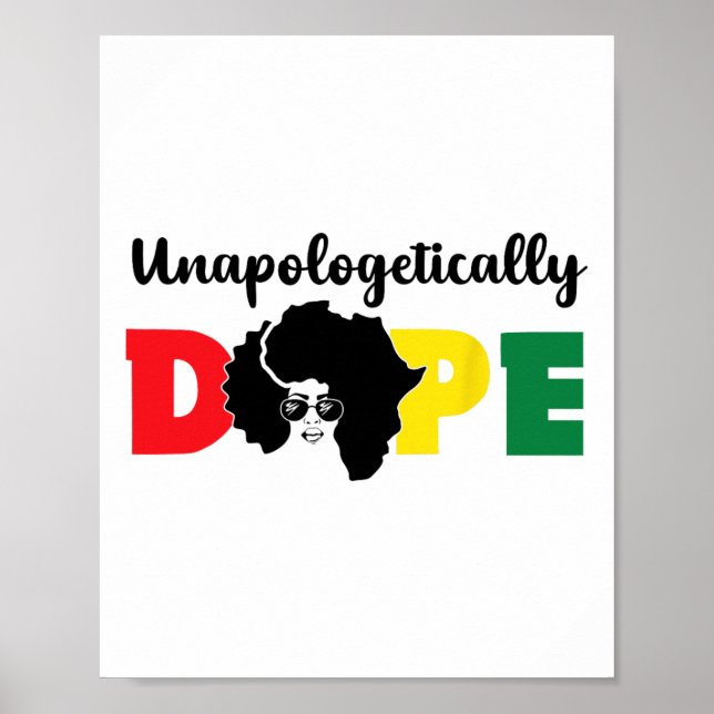 Poster Sem Desculpas Drogue o Mês da História Negra Afric (Frente)