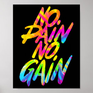 Poster Sem Dor Sem Ganho Motivacional Academia Humor Tie