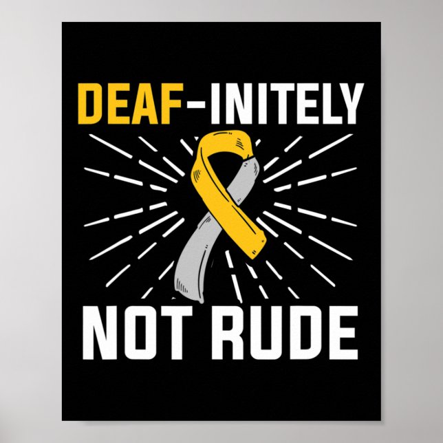 Poster Sem Dúvida Não É Rude. Sinal de Dura de Sinal de A (Frente)