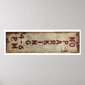 Pôster sem estacionamento das 16h00