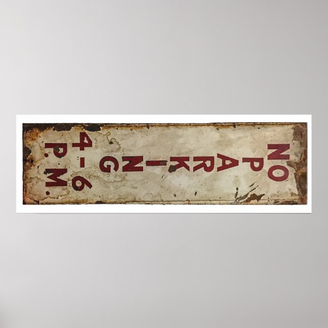 Pôster sem estacionamento das 16h00 (Frente)