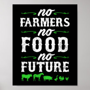 Poster Sem Fazendeiros Sem Comida Sem Agricultura Futura