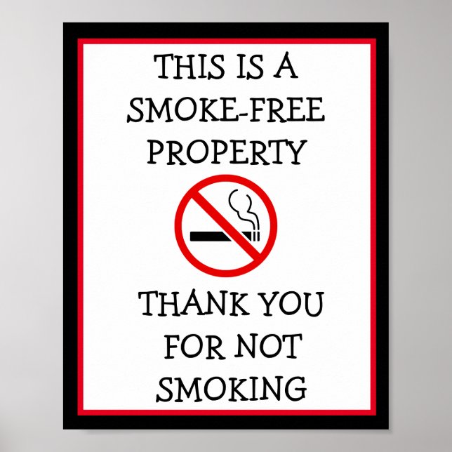 Poster Sem fumar neste edifício, por favor assine (Frente)
