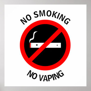 POSTER SEM FUMAR SEM SINAL DE VAPOR