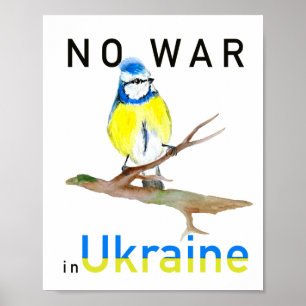 Poster Sem guerra de aves aquáticas na Ucrânia