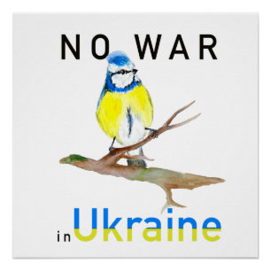 Pôster Sem guerra de aves aquáticas na Ucrânia Poster