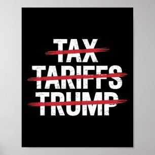 Poster Sem impostos Sem Tarifas Sem Trump Protesto anti-T