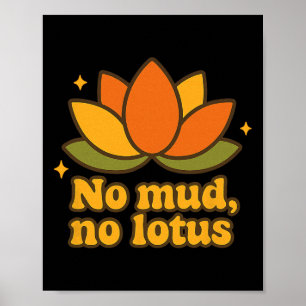 Poster Sem Lama Nenhuma Lótus Yoga Dizia Ioga Flor Chakra