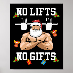 Poster Sem Levantamentos Sem Presentes - Natal de Fisicul