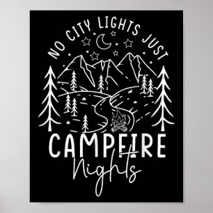 Poster Sem Luzes da Cidade Apenas Noites de Fogueira Féri
