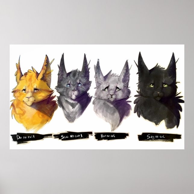 Poster Sem Mau Warrior Cats Power of Three Illustration (Frente)