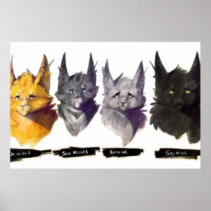 Poster Sem Mau Warrior Cats Power of Three Illustration