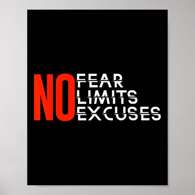 Poster Sem medo Sem limites Sem desculpas _ Inspiração _  (Frente)