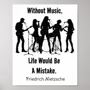 Poster Sem Música, a vida seria um erro Nietzsche