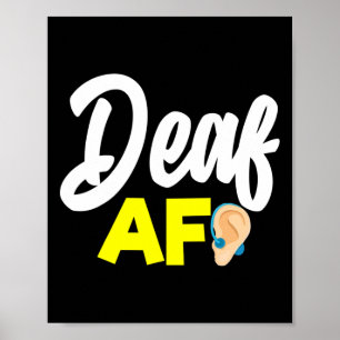 Poster Sem Ouvir - Surdo - Impossível De Ouvir - Surdo Aw