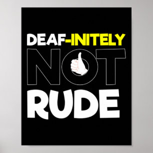 Poster Sem Ouvir - Surdo - Impossível De Ouvir - Surdo Aw