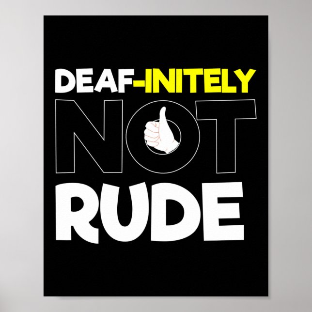 Poster Sem Ouvir - Surdo - Impossível De Ouvir - Surdo Aw (Frente)