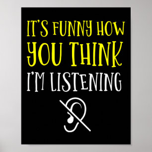 Poster Sem Ouvir - Surdo - Impossível De Ouvir - Surdo Aw