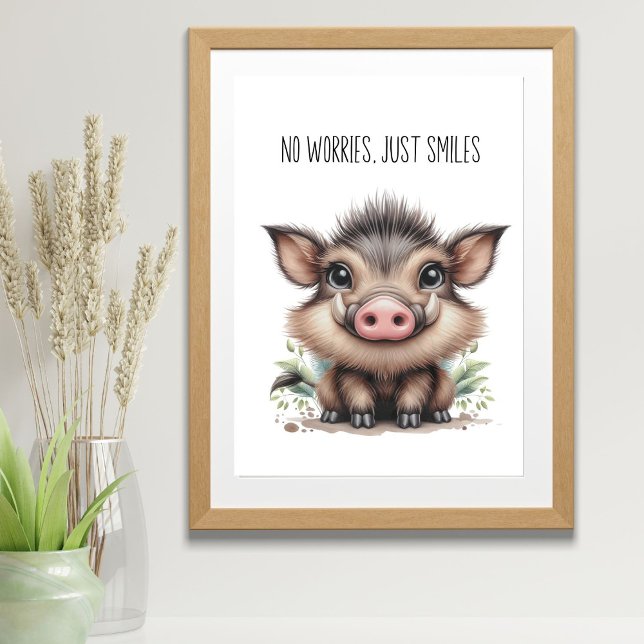 Poster Sem Preocupações, Apenas Sorrisos - Baby Warthog N (Criador carregado)