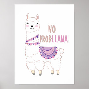 Poster Sem Problemas Llama Funny