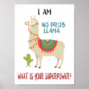 Poster Sem Problemas Llama Sem Prob Lama Superpotência En