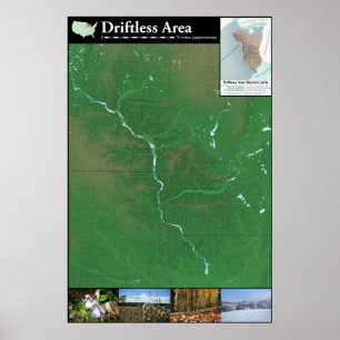 Poster sem propósito do mapa da área (24x36in)