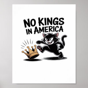 Poster Sem Reis Na América Clássico Negrito Casual