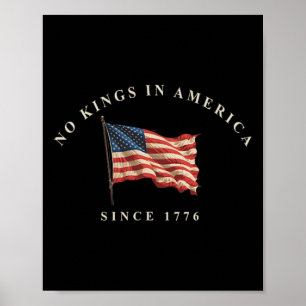 Poster Sem Reis Na América Desde 1776, Bandeira Dos Eua,