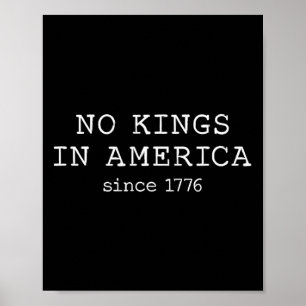 Poster Sem Reis Na América Desde 1776 Minimalista