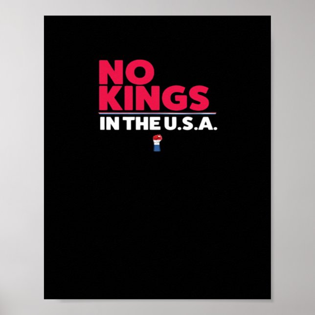 Poster Sem Reis Nos EUA Gráfico Moderno (Frente)